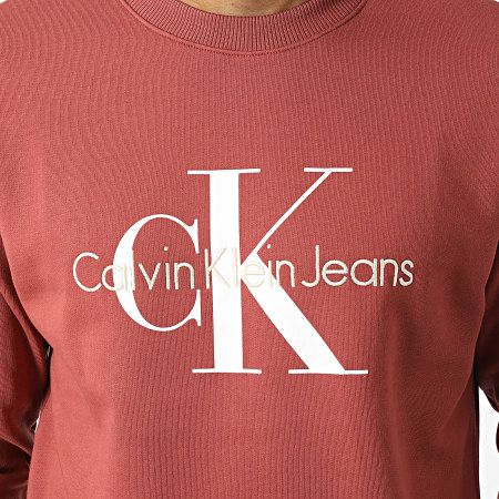 Calvin Klein Jeans - Sweat Crewneck Seasonal Monogram 0903 Rouge Brique