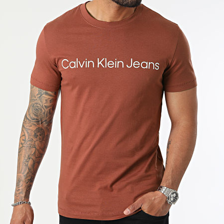Calvin Klein - Tee Shirt Institutional Logo 5344 Brique