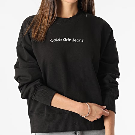 Calvin Klein Jeans - Sweat Crewneck Femme 8985 Noir