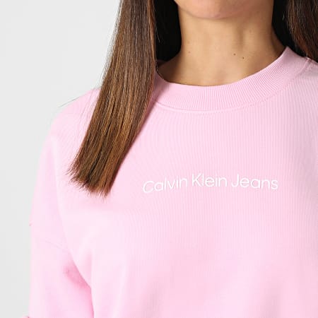 Calvin Klein - Felpa girocollo donna 8985 Rosa