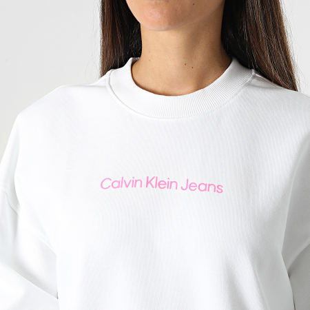 Calvin Klein - Felpa girocollo donna 8985 Bianco