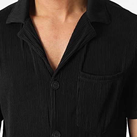 Frilivin - Conjunto Camisa Manga Corta Y Pantalón BM1521 Negro