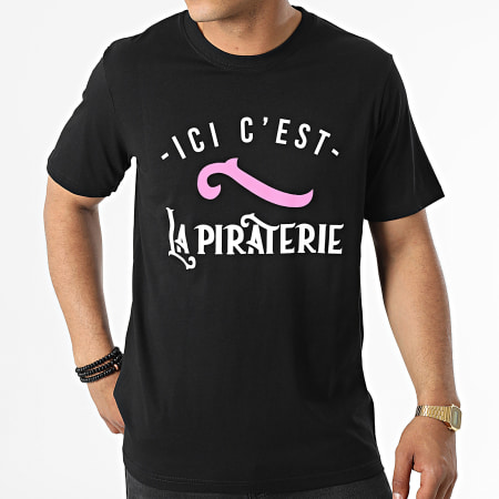 La Piraterie - Tee Shirt Ici C'est La Piraterie Noir