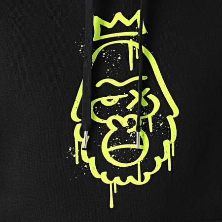 Sale Môme Paris - Sweat Capuche King Gorille Noir Jaune