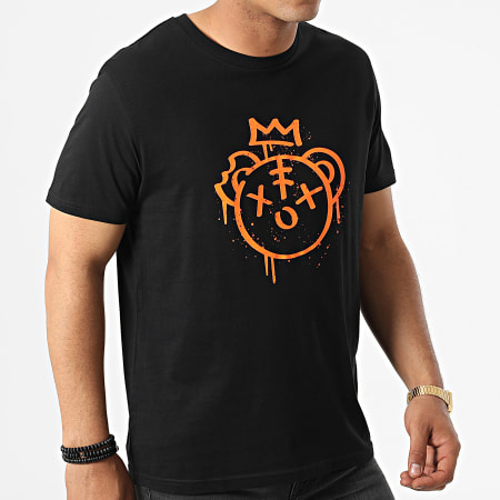 Sale Môme Paris - Tee Shirt King Nounours Noir Orange