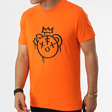 Sale Môme Paris - Camiseta King Teddy Bear Naranja Negro