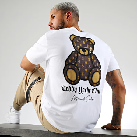 Teddy Yacht Club - Oversize Camiseta Large Maison De Couture Limited Edition Blanco