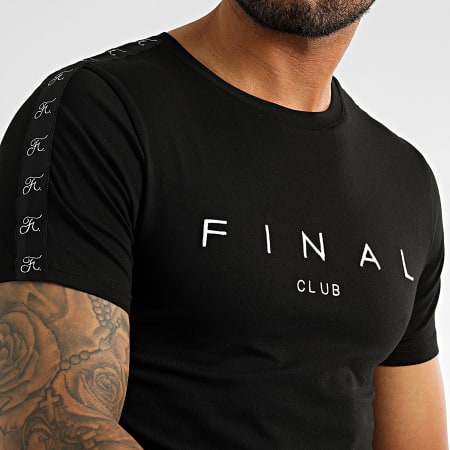 Final Club - Tee Shirt A Bandes Logo Premium Fit 1005 Noir