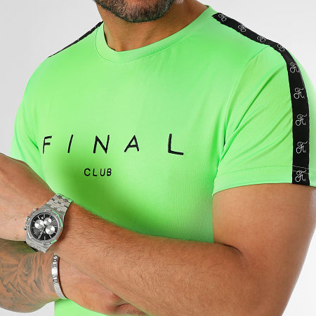 Final Club - Tee Shirt A Bandes Logo Premium Fit 1010 Vert Fluo