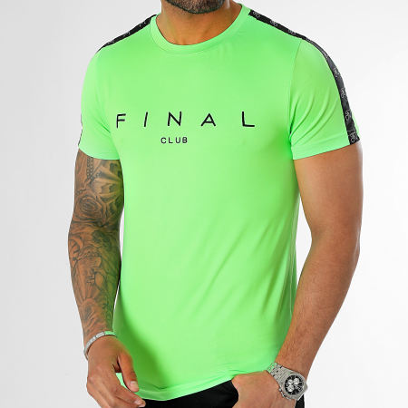 Final Club - Camiseta 1010 Premium Fit Logo Stripe Verde Neón