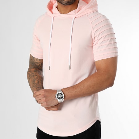 LBO - Tee Shirt Capuche Oversize 2501 Rose Pale