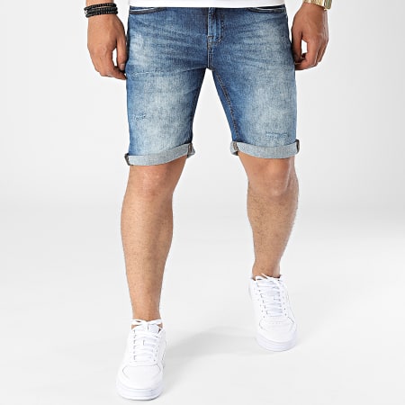 Only And Sons - Pantaloncini blu in denim Ply Jean