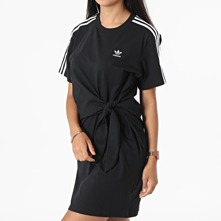Adidas Originals - Vestido Camiseta Mujer Rayas HG6416 Morado