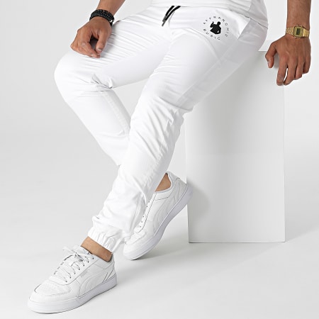 Affranchis Music - Pantalon Jogging Diamant Logo Blanc Noir