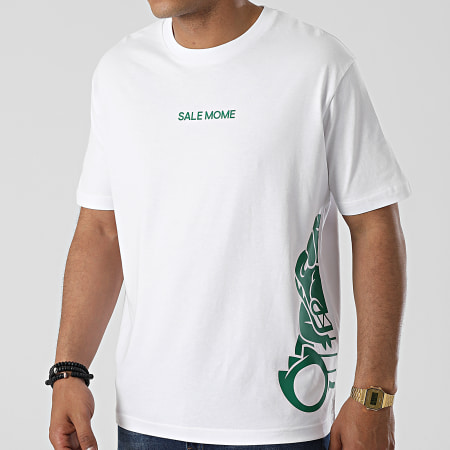 Sale Mome - Tee Shirt Oversize Large Half Croco Blanc Vert