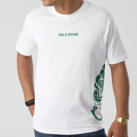 Sale Mome - Tee Shirt Oversize Large Half Croco Blanc Vert