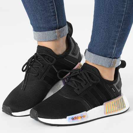 Adidas Originals - Mujer NMD R1 GY8537 Core Black Cloud White Magic Mauve Trainers