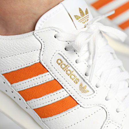 Adidas Originals Continental 80 Stripes Sneakers GZ6267 Cloud White Orange Rush Off White Ryses