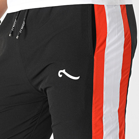 La Piraterie - Sword 6341 Pantaloni da jogging a righe tricolori bianco nero arancio