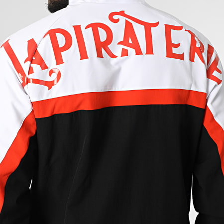 La Piraterie - Spada 6340 Giacca con zip bianca nera rossa