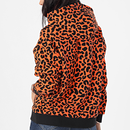 Adidas Originals - Sudadera Leopardo Mujer HC4476 Naranja Negro