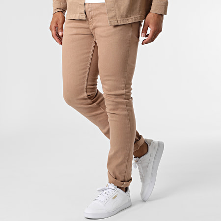 Black Industry - Set jeans e giacca slim 45743 Beige scuro
