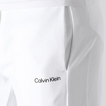 Calvin Klein - Pantalon Jogging Interlock Micro Logo 8941 Blanc