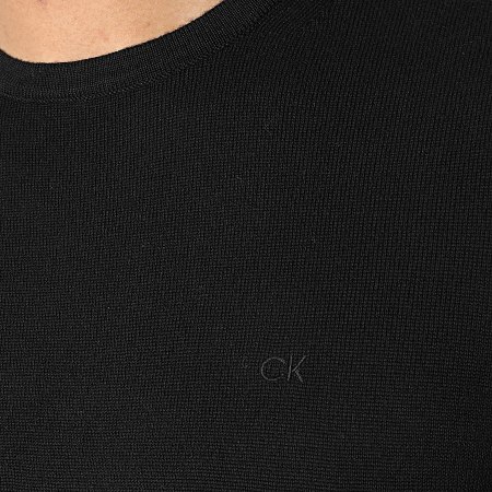 Calvin Klein - Felpa girocollo Superior Wool 9474 Nero