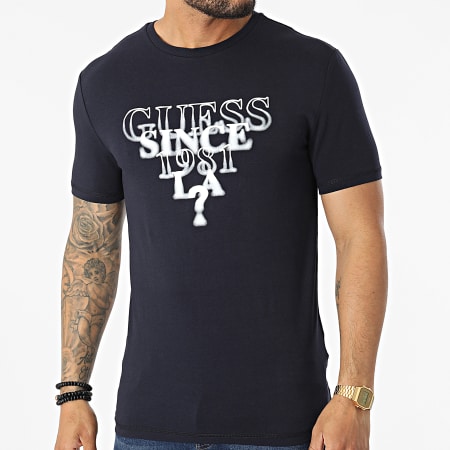 Guess - Camiseta M2IY44-J1311 Azul marino