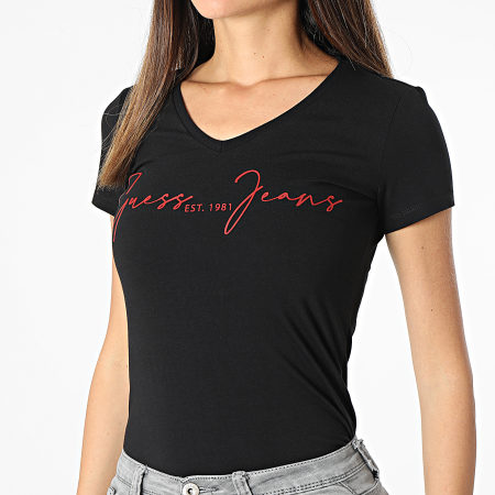 Guess - Camiseta cuello pico mujer W2YI55-J1311 Negro