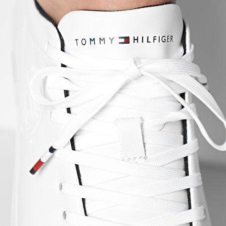 Tommy Hilfiger - Baskets Corporate Logo Leather Vulcan 4076 White