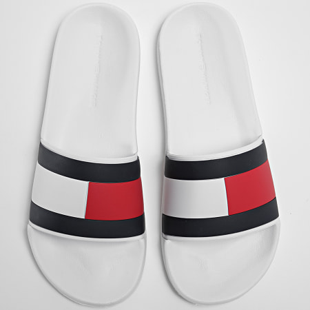 Tommy Hilfiger - Infradito in gomma Flag 4236 Bianco