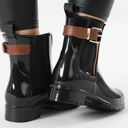 Tommy Hilfiger - Chelsea Boots Femme 2108 Black Winter Cognac