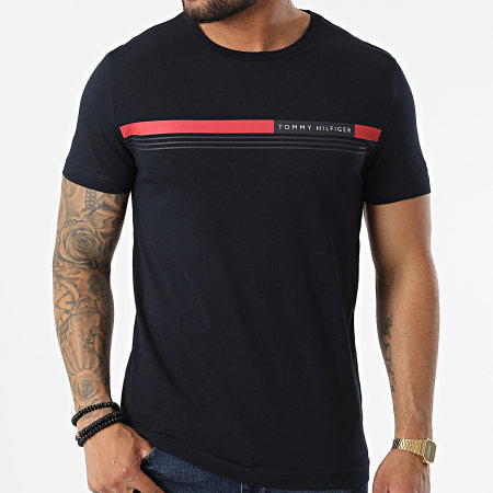 Tommy Hilfiger - Camiseta Corp Frente Pecho 4558 Azul Marino