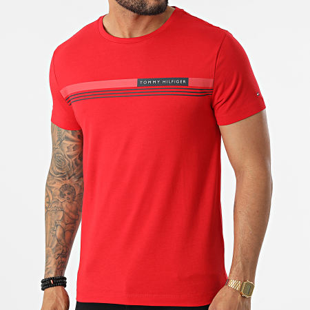 Tommy Hilfiger - Tee Shirt Corp Chest Front 4558 Rouge