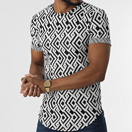 Uniplay - Tee Shirt Oversize UY850 Blanc Noir