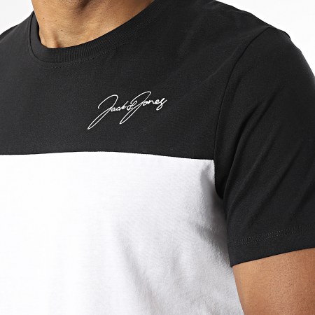 Jack And Jones - Set di maglietta e pantaloncini da jogging bianchi e neri bloccati