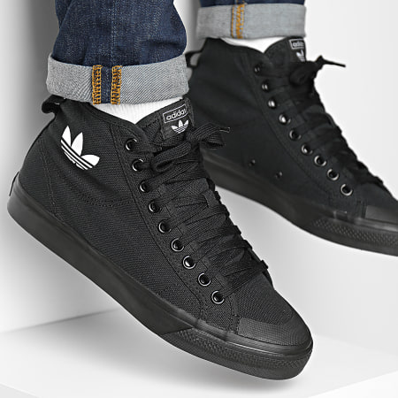 adidas - Baskets Montantes Nizza Hi B41651 Core Black Footwear White