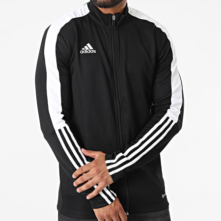 Adidas Sportswear - H60019 Giacca con zip a righe nere