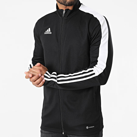 Adidas Sportswear - H60019 Giacca con zip a righe nere