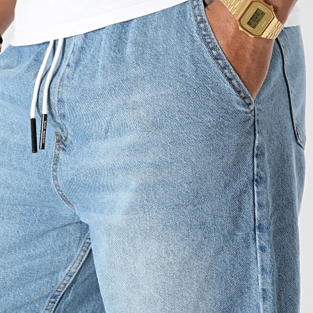 Black Industry - FR1231 Pantaloncini di jeans in denim blu