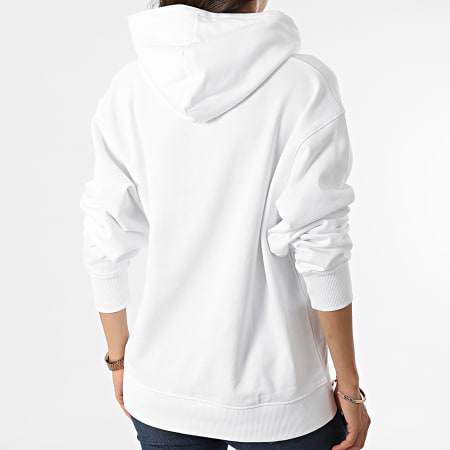 Calvin Klein - Sudadera con capucha Mujer Aqua Monogram 8988 Blanco