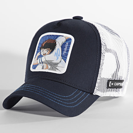 Capslab - Cappello trucker Tsubasa blu navy bianco