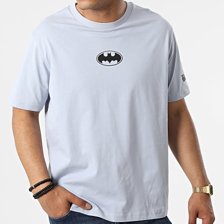DC Comics - Tee Shirt Oversize Grande Logo Petto Azzurro Nero