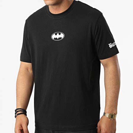 DC Comics - Tee Shirt Oversize Grande Logo Petto Nero Bianco