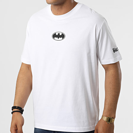DC Comics - Tee Shirt Oversize Grande Logo Petto Bianco Nero