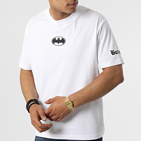 DC Comics - Tee Shirt Oversize Large Chest Logo Blanc Noir