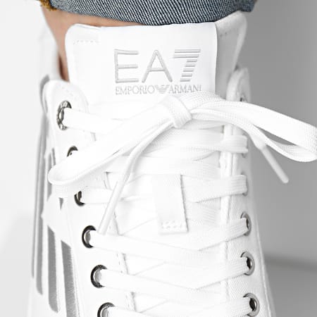 EA7 Emporio Armani - X8X001-XK255 Sneakers bianche e argento
