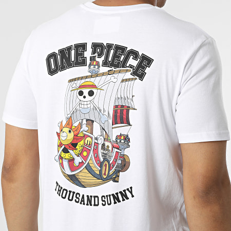 One Piece - Thousand Sunny Tee Shirt Bianco
