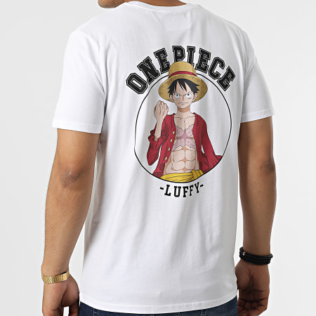 One Piece - Maglietta Luffy Back Bianco